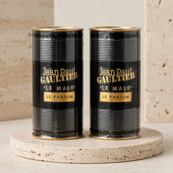 2 PACK - Jean Paul Gaultier Le Male Le Parfum - Iconic Tin Can - Eau de Parfum Intense For Men - Sealed Bundle x 2