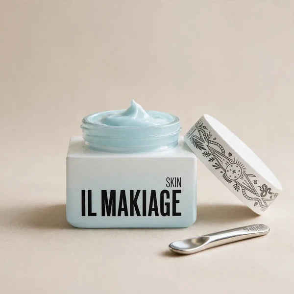 IL MAKIAGE Power Camouflage Hydrating Moisturizer - Light Blue Cream with Spatula