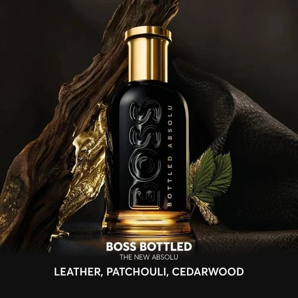 Hugo Boss Bottled Absolu Parfum Intense for Men - 100ml / 3.3 FL.OZ. - Woody Leather & Patchouli - The Most Intense Boss Ever